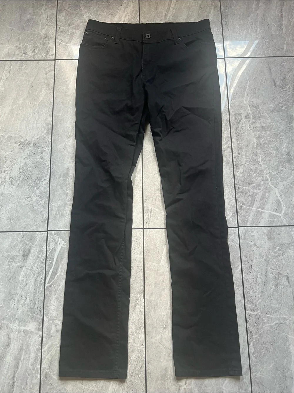 Levi's Mens Black Denim Jeans Red Tab 5-Pocket Straight Slim Classic Pants 36x34